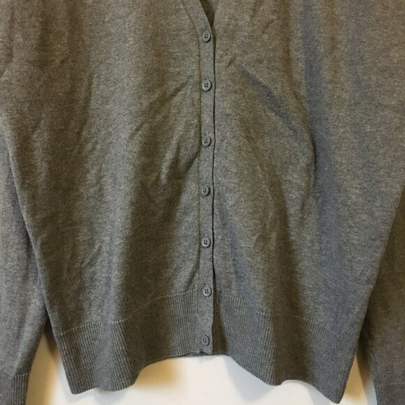 Grey Button Down 100% Cotton Grandpa Cardigan - Picture 4 of 15